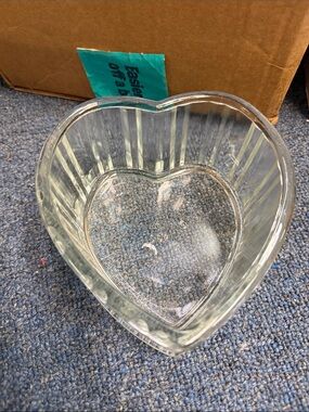 Heart-Shaped Clear Glass Dish